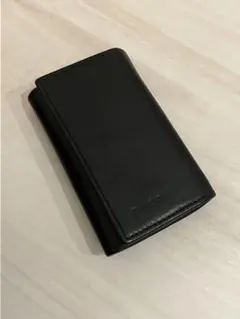 美品　GUCCI グッチ　ロゴ型押し　ブラック　レザー　6連　キーケース