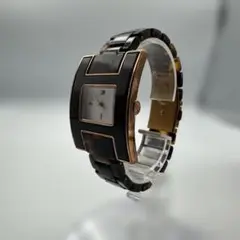 Tommy アナログクォーツ時計 ブラックブラウン　要電池交換