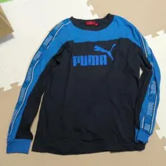 PUMA 長袖カットソー 150 青/黒