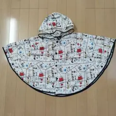 スヌーピー　レインコート　ポンチョ型　80〜95サイズ