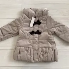 プティマイン　コーデュロイ中綿入りリボンジャケット　コート