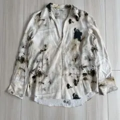 ZARA ザラ　アート風長袖シャツ タイダイ柄　Sサイズ