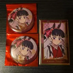 鬼滅の刃 干支 2026 午年 缶バッジ2個、フォトカード 栗花落カナヲ