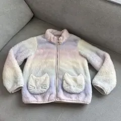 ボア　猫ちゃんポケット　アウター　　120