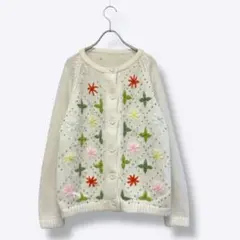 3点¥10,000 ビンテージ 古着 卸 レトロ 花柄ニットカーディガン