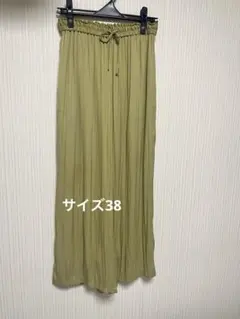 【美品】ルクールブラン サテン　イージーギャザーパンツ　38