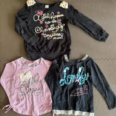 長袖トップス　カットソー 3点セット 120cm