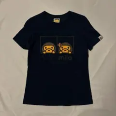 A BATHING APE BABY MILO Tシャツ ネイビー レディースSのサムネイル