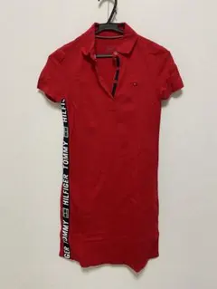 TOMMY HILFIGER レッド ポロシャツ ワンピース XXS