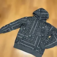 ZARA ペイズリー柄　グレーパーカー