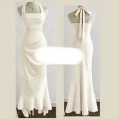 ドレス キャバ ナイトクラブ 演奏会 パーティ リボン マーメイド M