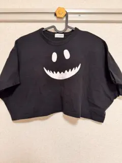 黒のクロップドTシャツ TRICK OR TREAT 80〜90