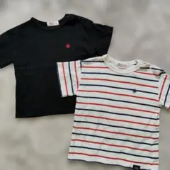 POLO Baby　キッズ　Tシャツ　95cm　黒　ボーダー　2枚セットのサムネイル