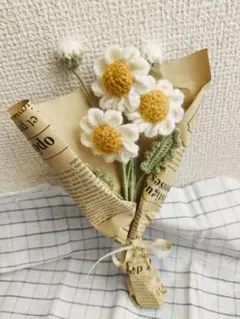 かぎ針編み毛糸 ハンドメイド 枯れない花 ミニ花束 編み物 花束 プレゼントのサムネイル