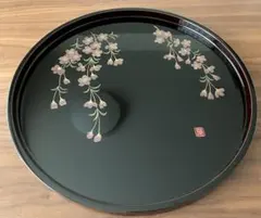 美品★お盆　トレー　桜　和風