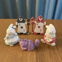 ナチュラルキッチン　不思議の国のアリス　オブジェ5点セット　置物