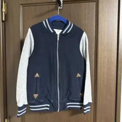 ZARA ネイビー・グレー ジップアップジャケット