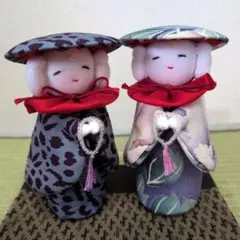ハンドメイド 可愛いお地蔵さま２体セット 癒し 和風 置物 インテリア