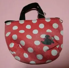 ミニーマウス　ミニポーチ　　　　　　　　　　　　　　帆布製　小物入れ　(中古品)