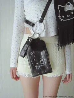 HELLO KITTY charm pouch shoulder キティ