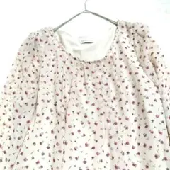 【上品フェミニン】アースミュージック＆エコロジー 花柄シフォンブラウス 長袖