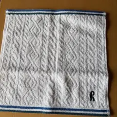R刺繍入り タオルハンカチ ホワイトのサムネイル
