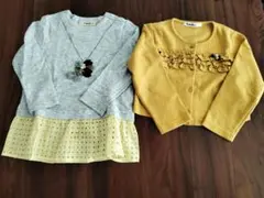 長袖カットソー、カーディガン 2点セット 100cm~