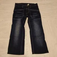 150 JUNK STORE ダークブルー ストレートパンツ