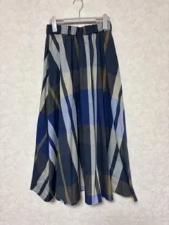 アーバンリサーチ サニーレーベル チェックスカート ネイビー グレー