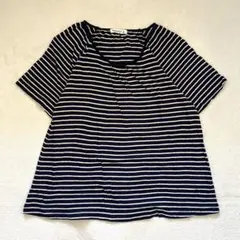 SM2 Tシャツ 半袖 ボーダー コットン100% ブラック M