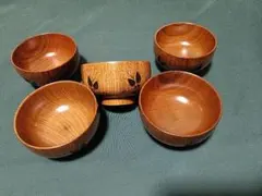 漆塗り 漆器 お椀 汁椀 木製 5客