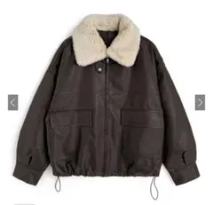 【GRL】ファーティペット付き襟2Wayレザードロストブルゾン［fo2184］