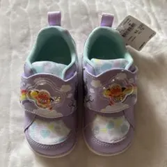 新品タグ付き！アンパンマン ベビーシューズ パープル14.5㎝