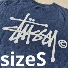 STUSSY⭐︎【sizeS】デニム地Tシャツ/プルオーバー　インディゴブルー