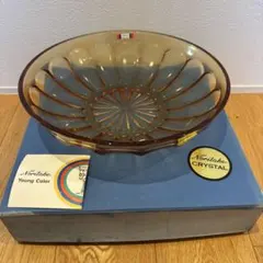 【新品】Noritake CRYSTAL ノリタケ アンバー　大鉢　昭和　レトロのサムネイル