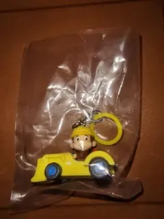 おさるのジョージ　のりものめじるしガチャマスコット（ショベルカー）