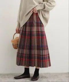 URBAN RESEARCH DOORS チェック柄プリーツスカート M