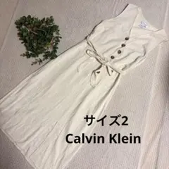 ❤️【底値です】Calvin Klein/ノースリーブワンピース/ナチュラル❤️