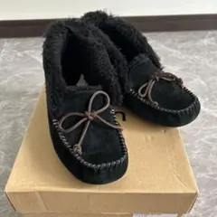 UGG ボア付きモカシンブーツ 22cm ブラック