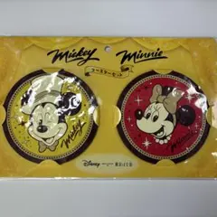 【限定品】東京ばな奈 コラボ ミッキー ミニー コースター 2枚セット