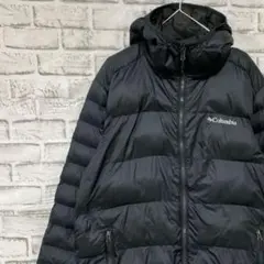 コロンビア　マウンテンパーカー中綿　ブラックM ロゴ刺繍アウトドア0120