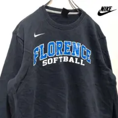 US古着 アメリカ古着 ナイキ スウェット トレーナー プリント 刺繍ロゴ 黒