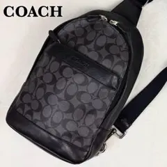 COACH✨ ボディーバッグ ショルダーバッグ　シグネチャー F72043 黒
