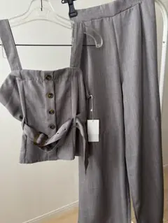 パンツセットアップ グレー