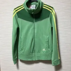 adidas 緑色 ジップアップジャケット