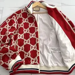 美品✨ GUCCI GGスパンコール トラックジャケット レッド サイズLのサムネイル