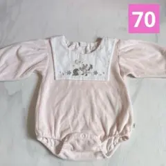 Cottoli アニマル柄襟つきロンパース