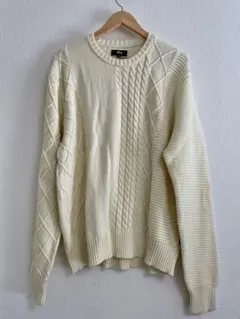 Stussy ケーブルニットセーター M アイボリーのサムネイル