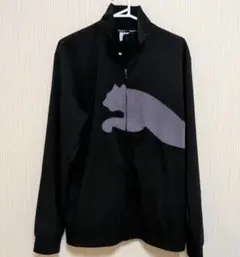 PUMA ブラック ジップアップ ナイロンジャケット