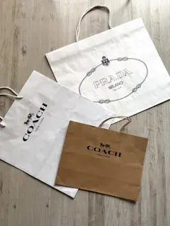 プラダとコーチのショッピングバッグ